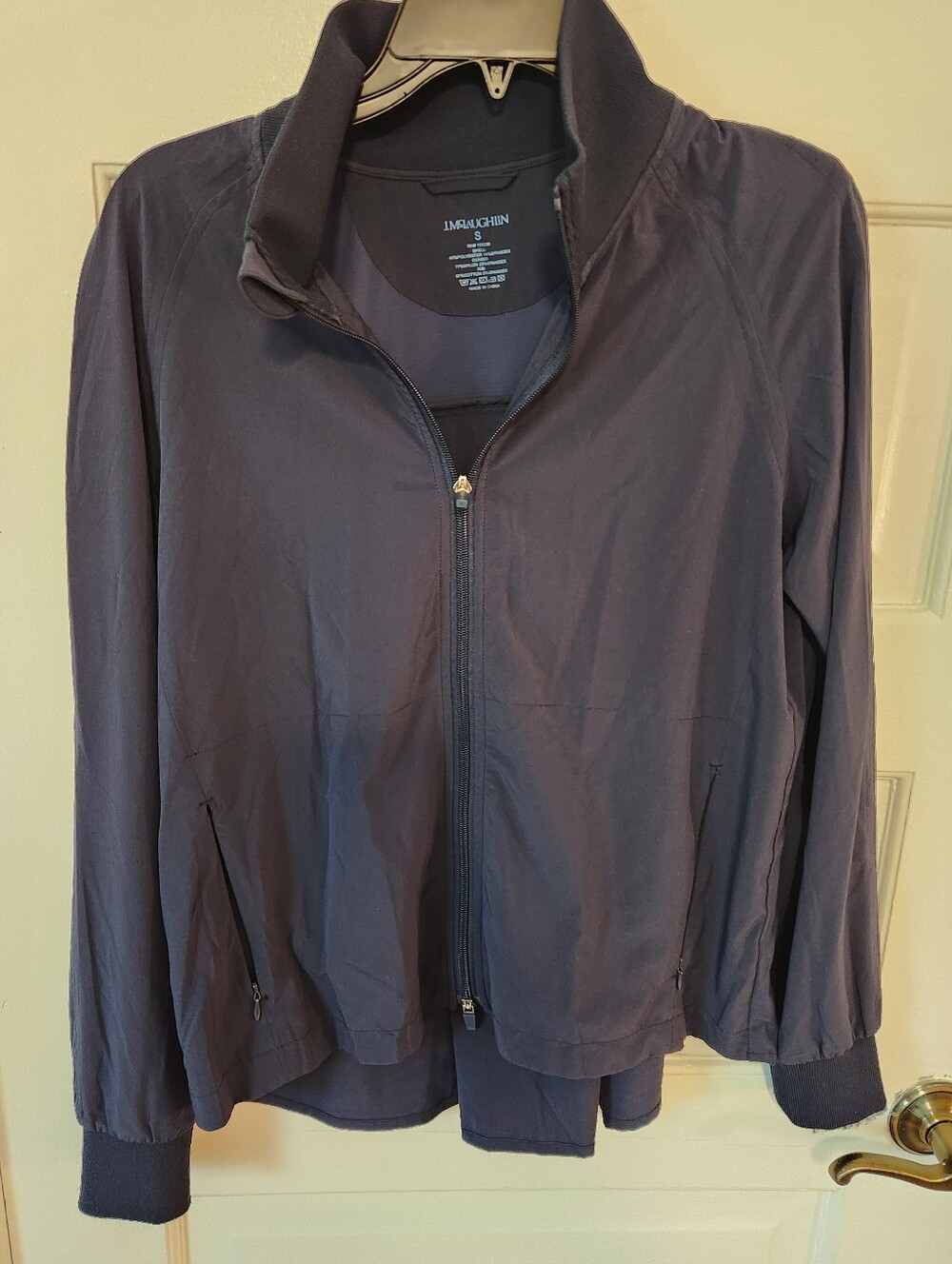 J McLauglin Navy Zip-Front Lightweight Women's Jacket